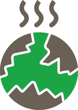 Global Warming Sharp Linear Edge Mark vector