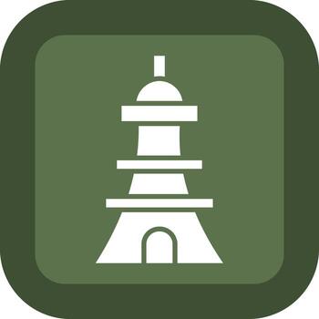 eiffel neón estilo ui símbolo vector