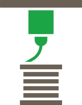 Fused Deposition Modeling Tech Inspired Graphic Form vector