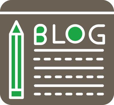 Blogging Shadowed Flat UI Design vector