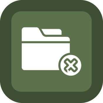 Delete Folder Color Block Style Badge vector