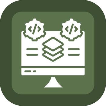 lleno apilar interactivo estilo símbolo vector