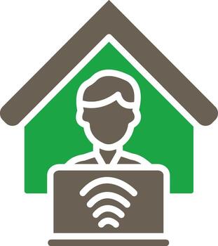 Remote Working Clean Frame Design Object vector