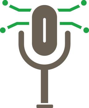 Speech Recognition Futuristic Mobile App Badge vector