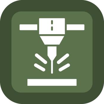 Cnc Machine Pixel Style Badge vector