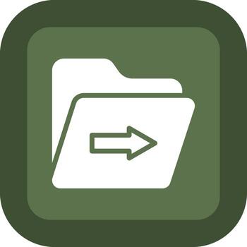 Folder Move Thin Line Art Element vector