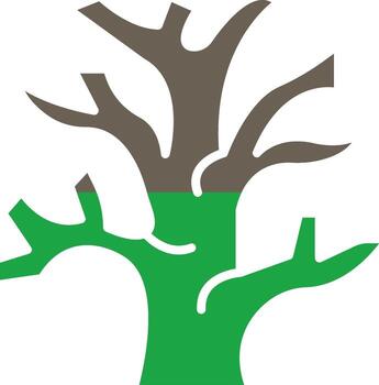 Dry Tree Tech Inspired Graphic Form vector