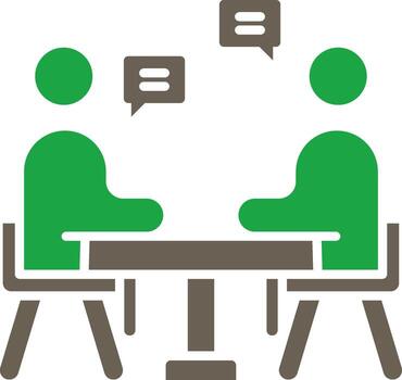 Business Meeting Custom Line Based Element vector