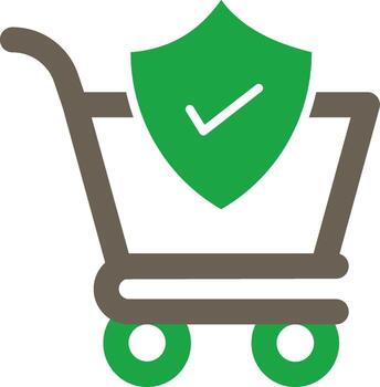 Secure Shopping Geometric Mobile App Mark vector
