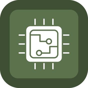 Processor Geometric Mobile App Mark vector