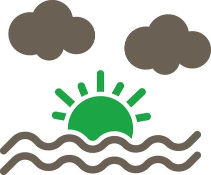 puesta de sol codificado usuario interfaz símbolo vector