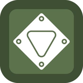 Give Way Minimal Art Style Object vector