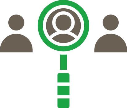 Search Employee Flat User Interface Form vector