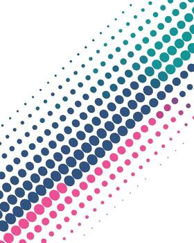 diagonal degradado de azul verde azulado y rosado puntos en blanco antecedentes resumen modelo círculos vector