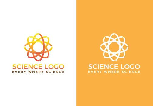 Unique Research Lab Logo Design with Modern Shapes, Flask, and Molecule Symbols vector