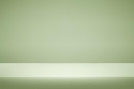Empty Green Matcha studio room background Space for selling products, backdrop, wallpaper, background, text. Empty Room Studio with table. illustration. vector