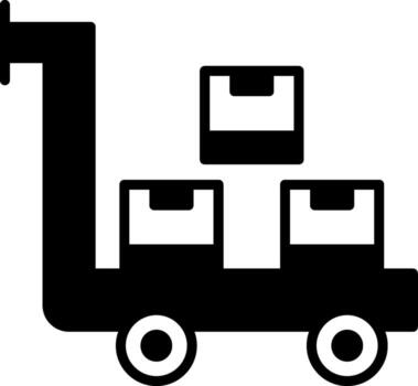 Batch Order Picking Process Glyph vector