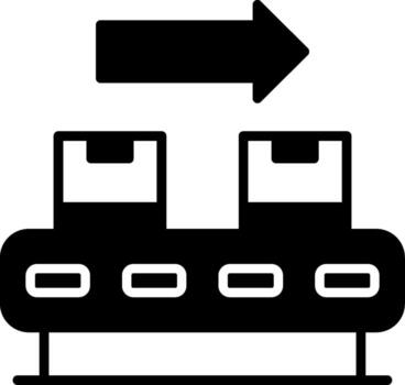 Automated Conveyor System Flow Glyph vector