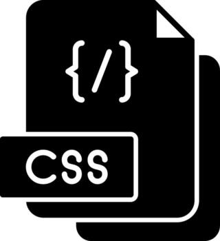 Cascading CSS File Glyph vector