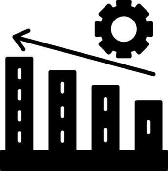 Step By Step Progress Glyph vector