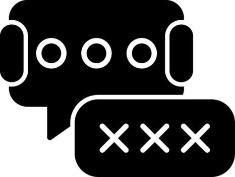 Secure Password Field Glyph vector