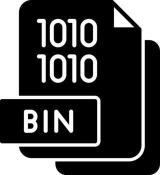 binario compartimiento archivo glifo vector