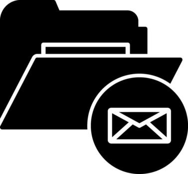Email Inbox Folder Glyph vector