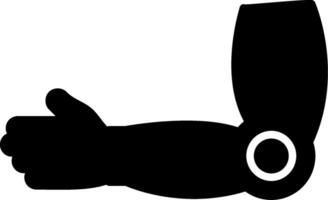 Bionic Prosthetic Arm Glyph vector