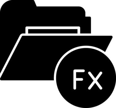 Math Formula Folder Glyph vector
