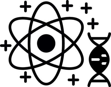 Atomic Particle Structure Glyph vector