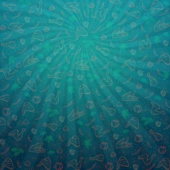 frito pollo modelo para enviar diseño antecedentes vector