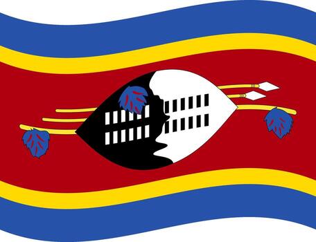 Swaziland waving flag illustrator of national icon vector