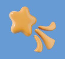 Star sparkle 3D icon vector
