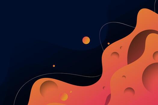 Abstract Dynamic Orange Gradient Flows - A Visual Symphony of Fluidity and Modern Design vector