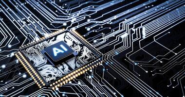 High-performance AI chip at the core of a glowing integrated circuit board, symbolizing smart systems, robotics, and next-gen digital transformation in global tech, 3D Rendering video