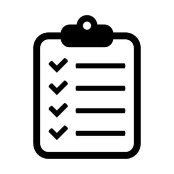 Clipboard Icon with Checklist for Web and App Design vector