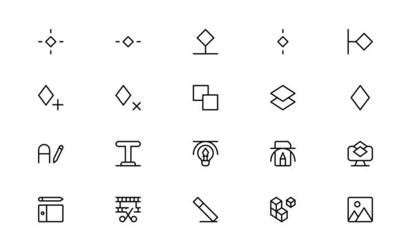Animation Essentials Line Icon Set with Clean Minimal Style, Pixel-Perfect Motion and Dynamic Symbols vector