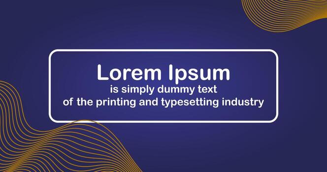 Gradient Abstract Blue background with Wave Orange Lines Copy Space for Editing text cover Template vector