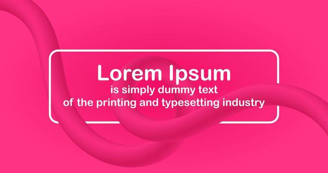 Abstract background with pink Fluid Pipe and Editable Text Template for advertisement presentation vector