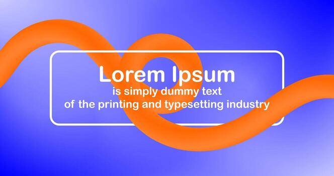 Orange Fluid on Blue abstract background Template for advertisement presentation vector