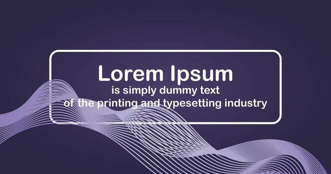 Wave Lines on Blue Gradient Abstract Background Gradient with Editable Text for Presentation Template vector