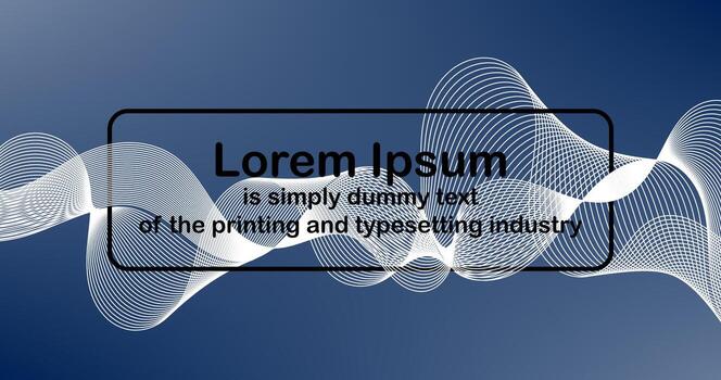 azul resumen antecedentes con blanco olas y editable texto para anuncio presentación vector