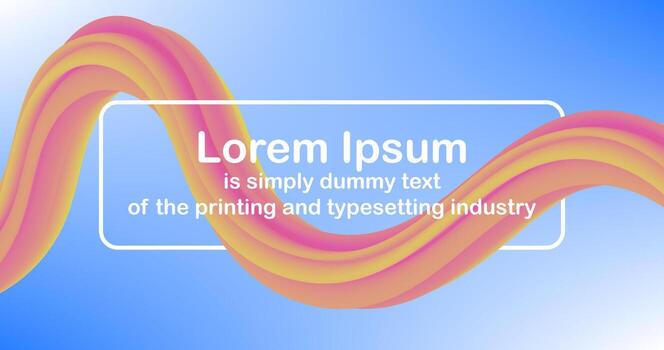 Pastel Fluid Liquid Shapes on Blue Sky Abstract Background and Editable Text for Presentation Template vector