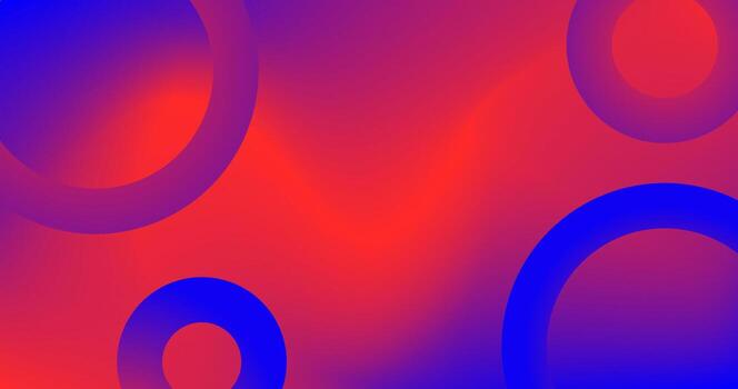 Abstract background with blue and red circles on Gradient Copy Space vector