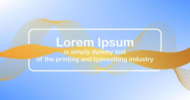 Presentation Template with Abstract Blue Sky background and Editable Text vector