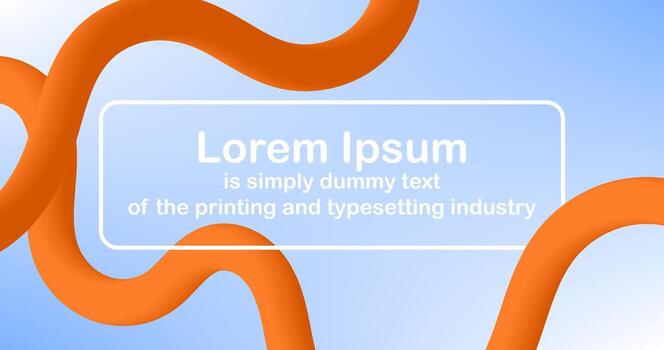 Poster Template Gradient Abstract background with orange Curve Mesh and Editable Text Mock up vector