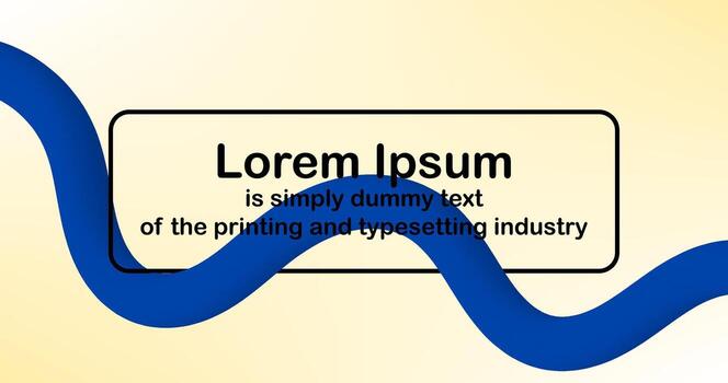 Presentation Template with Mock up Text on abstract background and blue ribbon vector