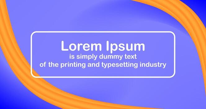 Infographics Template Orange Curve Mesh and Editable Text on Blue abstract background vector