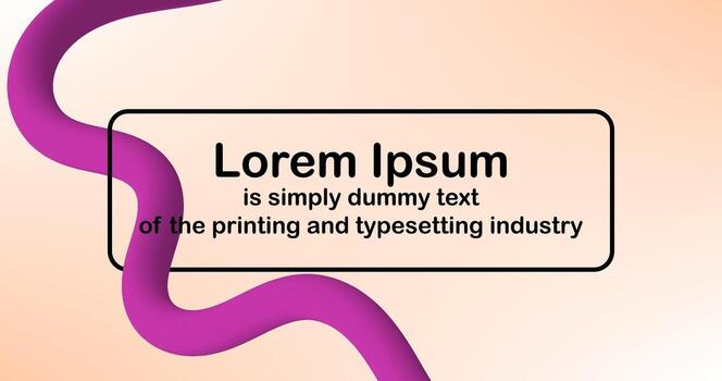 Banner Template with purple wavy shapes and Mock up text on Abstract background vector