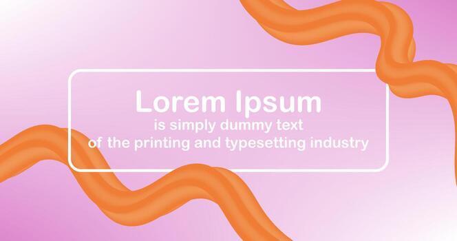 Pink Gradient Abstract background with wavy Orange lines and Editable text vector